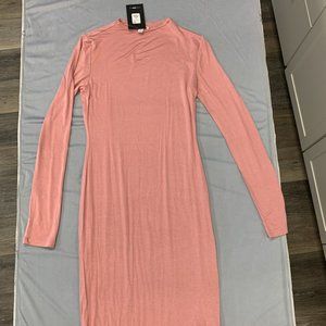 fashion nova mauvey midi dress size medium